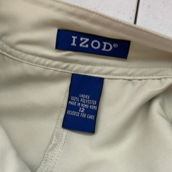 IZOD Womens 12 Skort Lime Green Buttons on the Side Pocket - Picture 6 of 6